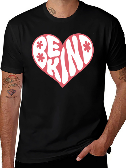 Be Kind Heart Graphic T-Shirt - Black