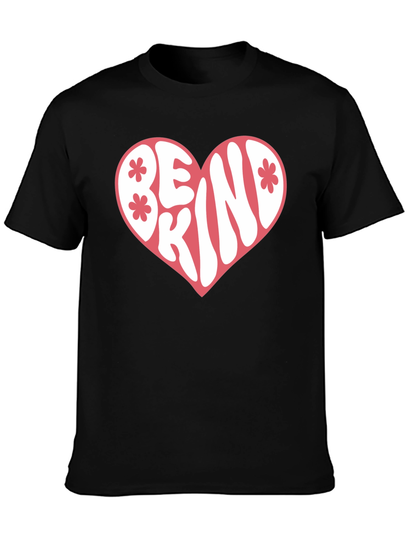 Be Kind Heart Graphic T-Shirt - Black