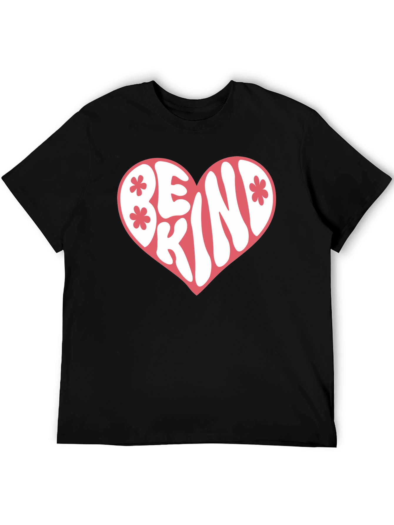 Be Kind Heart Graphic T-Shirt - Black