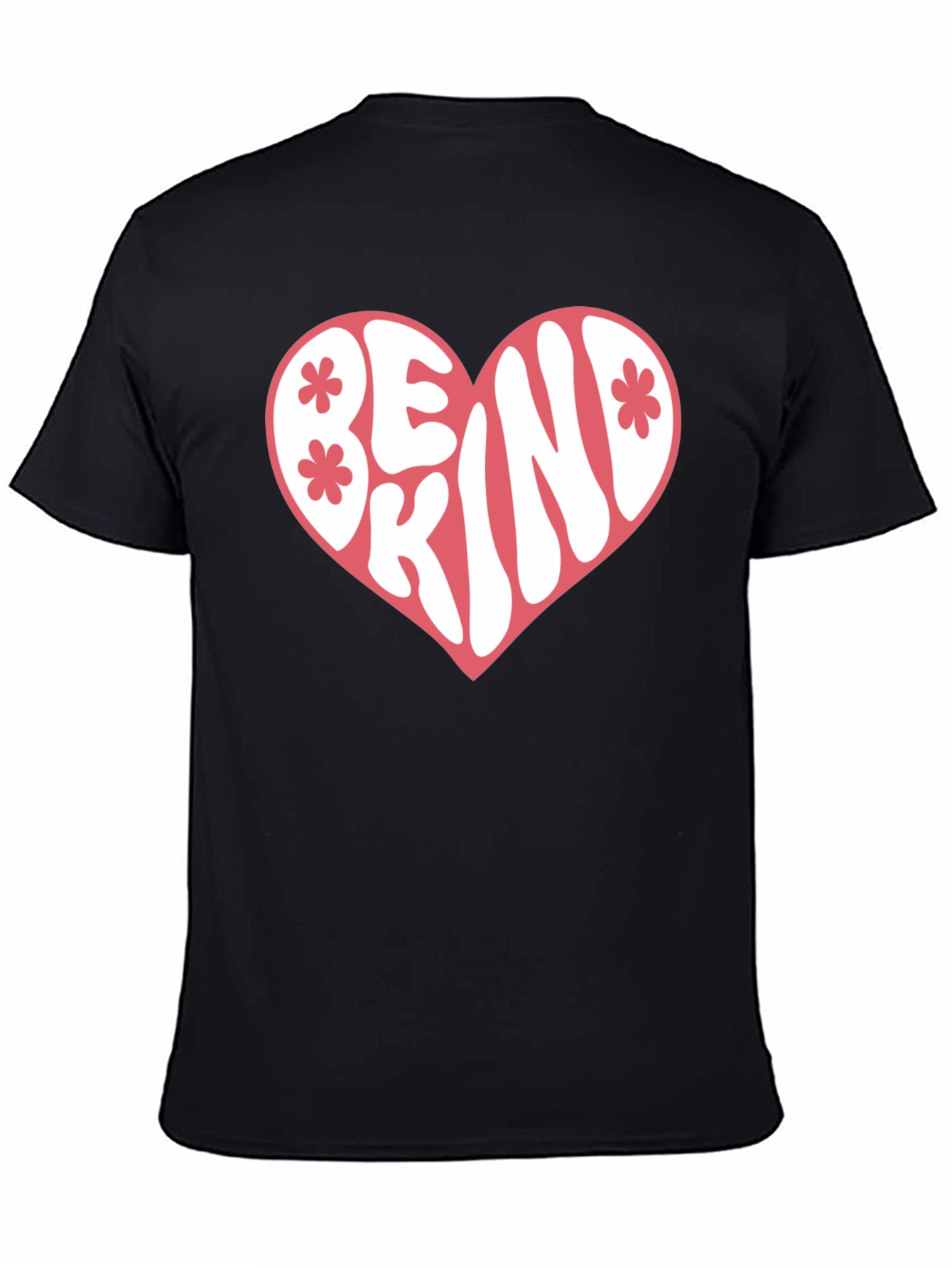 Be Kind Heart Graphic T-Shirt - Black
