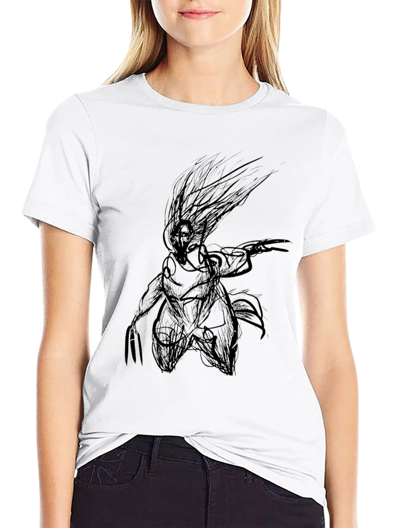 Abstract Graphic Print Mens T-Shirt