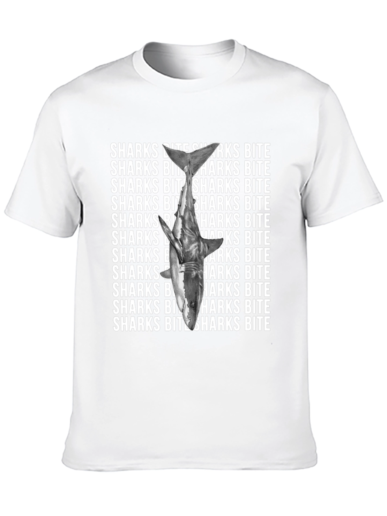 Shark Bite Graphic Tee - Unique Statement T-Shirt