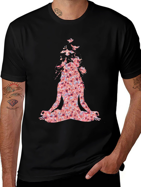 Floral Yoga Meditation T-Shirt