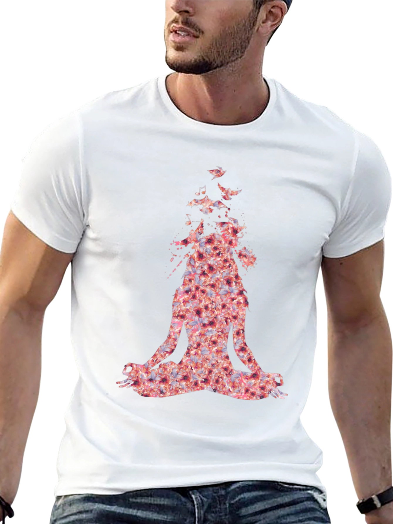 Floral Yoga Meditation T-Shirt