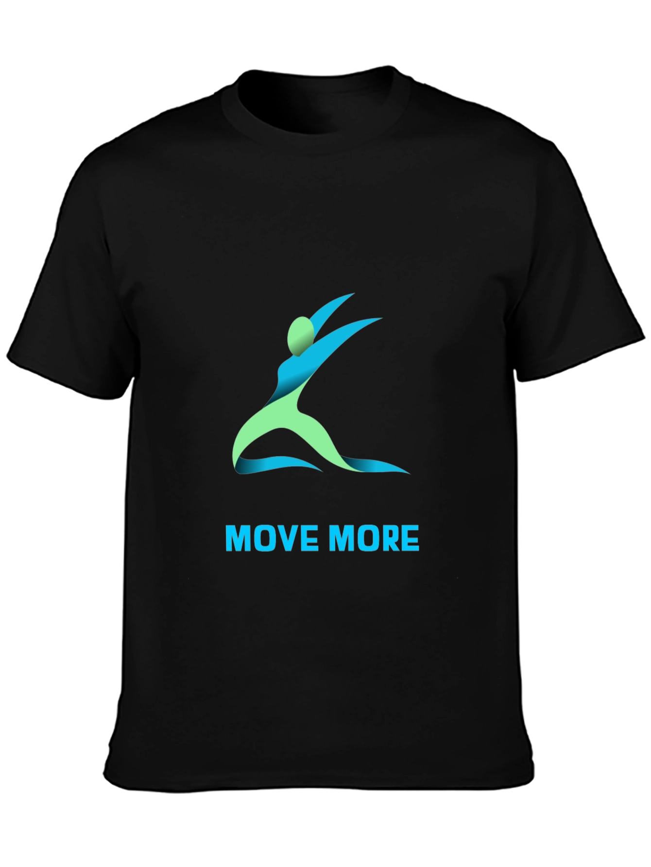 Move More Black T-Shirt - Stylish Active Wear