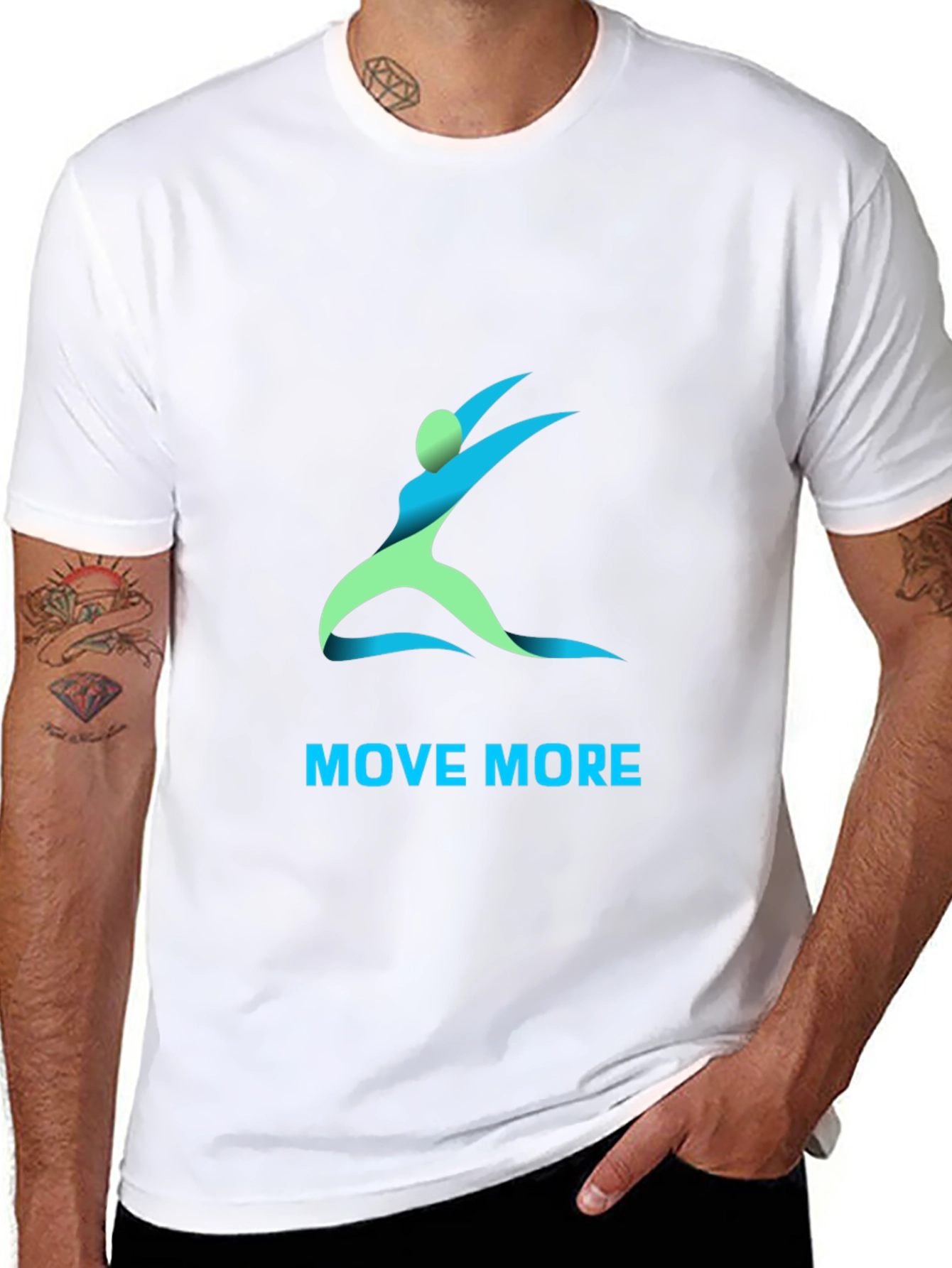 Move More Black T-Shirt - Stylish Active Wear
