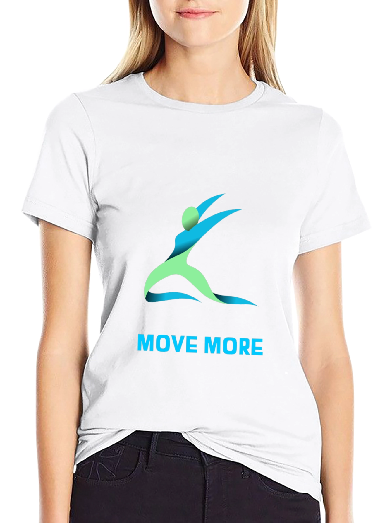 Move More Black T-Shirt - Stylish Active Wear