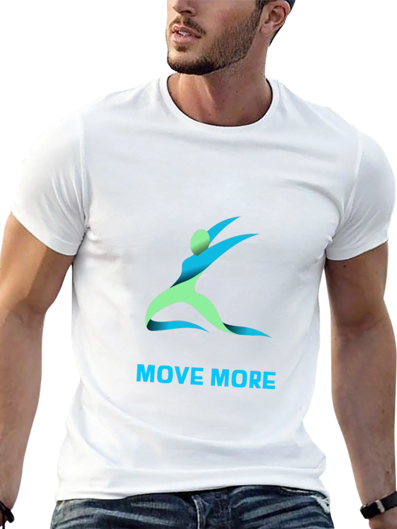 Move More Black T-Shirt - Stylish Active Wear