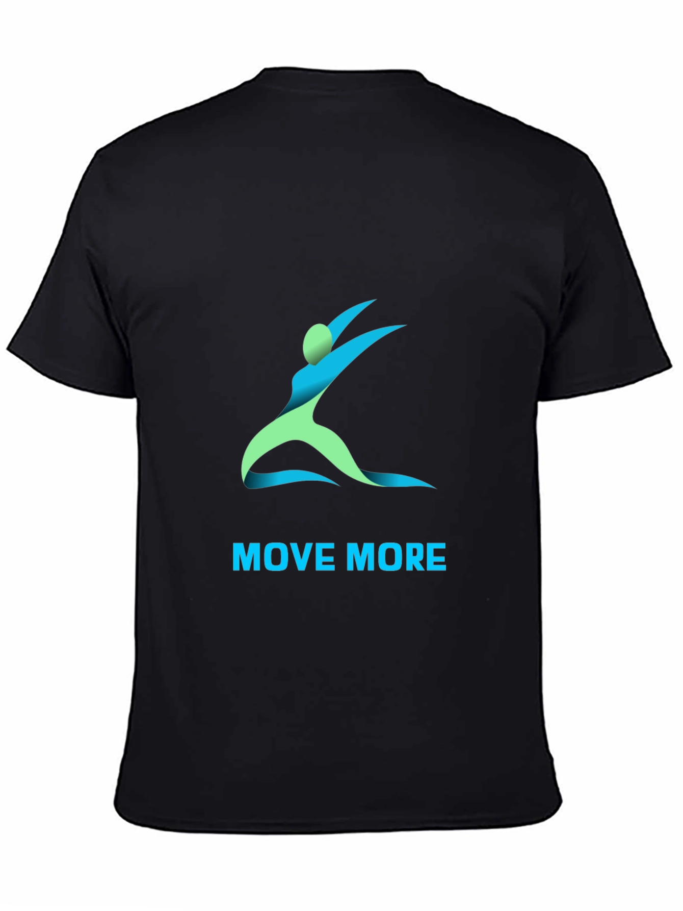 Move More Black T-Shirt - Stylish Active Wear