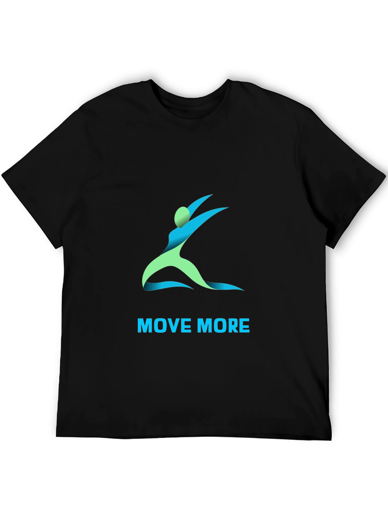 Move More Black T-Shirt - Stylish Active Wear