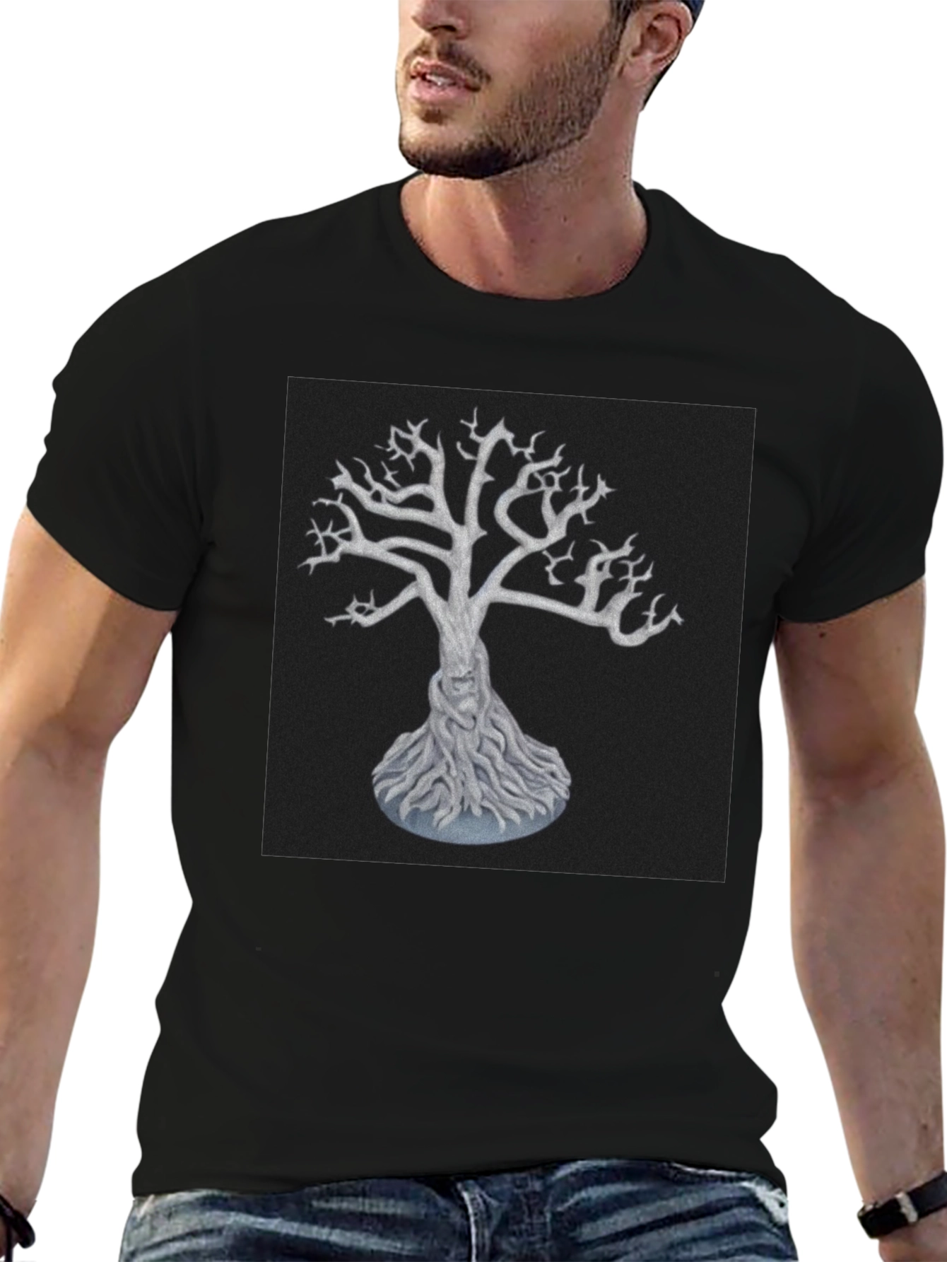 Mystic Tree Graphic Tee - Black