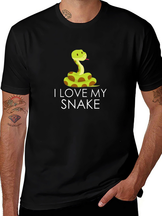 I Love My Snake T-Shirt - Cute Reptile Pet Tee