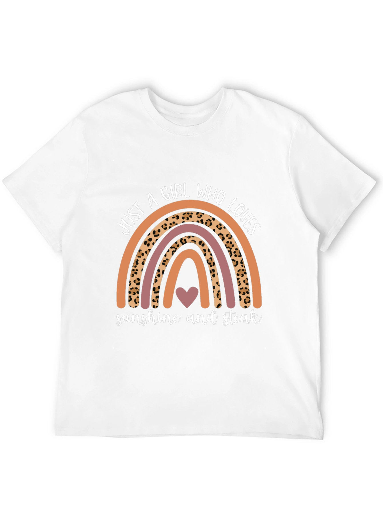 Girl Who Loves Sunshine & Steak Rainbow Tee