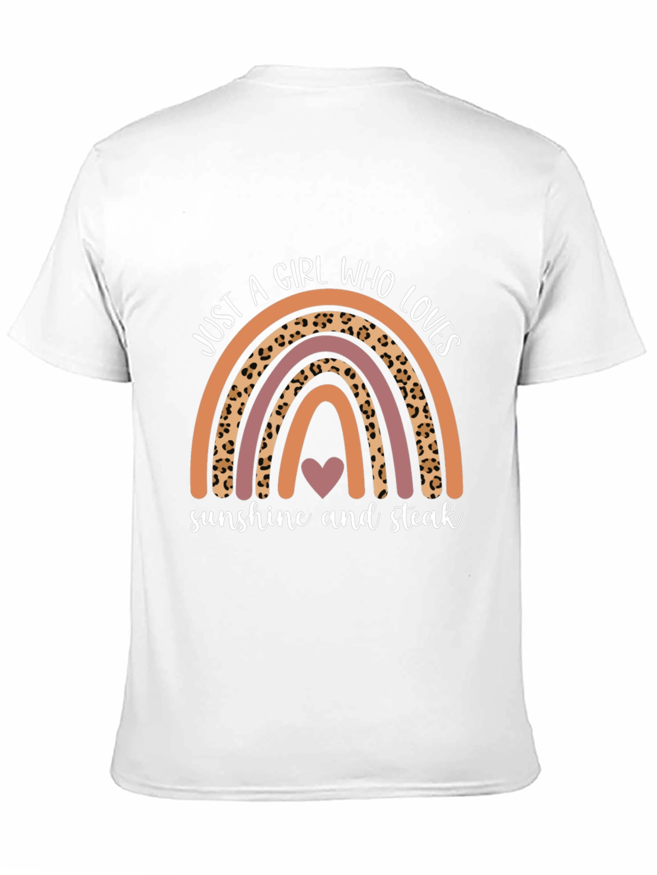 Girl Who Loves Sunshine & Steak Rainbow Tee