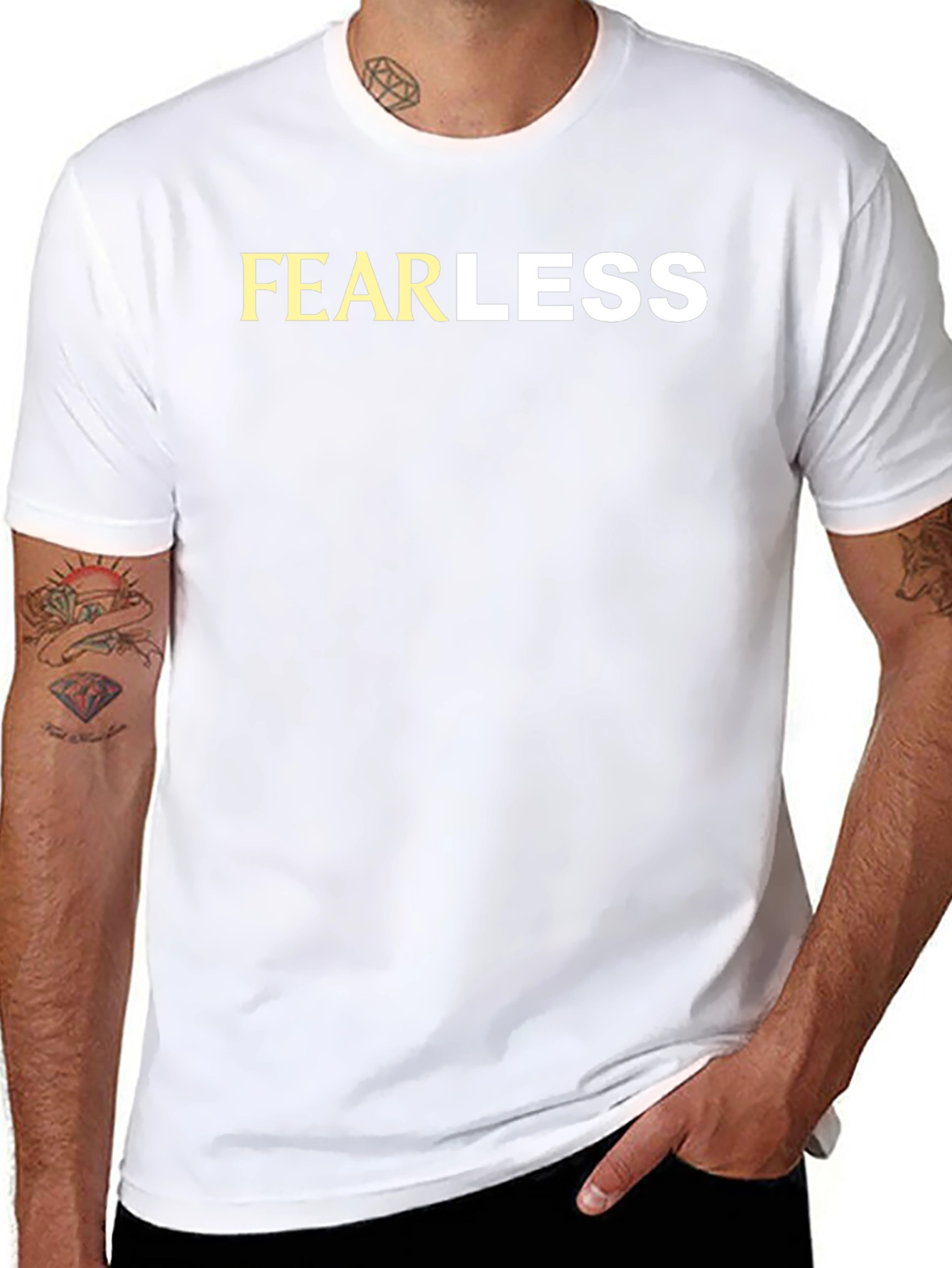 Fearless Graphic Tee - Black Crewneck T-Shirt