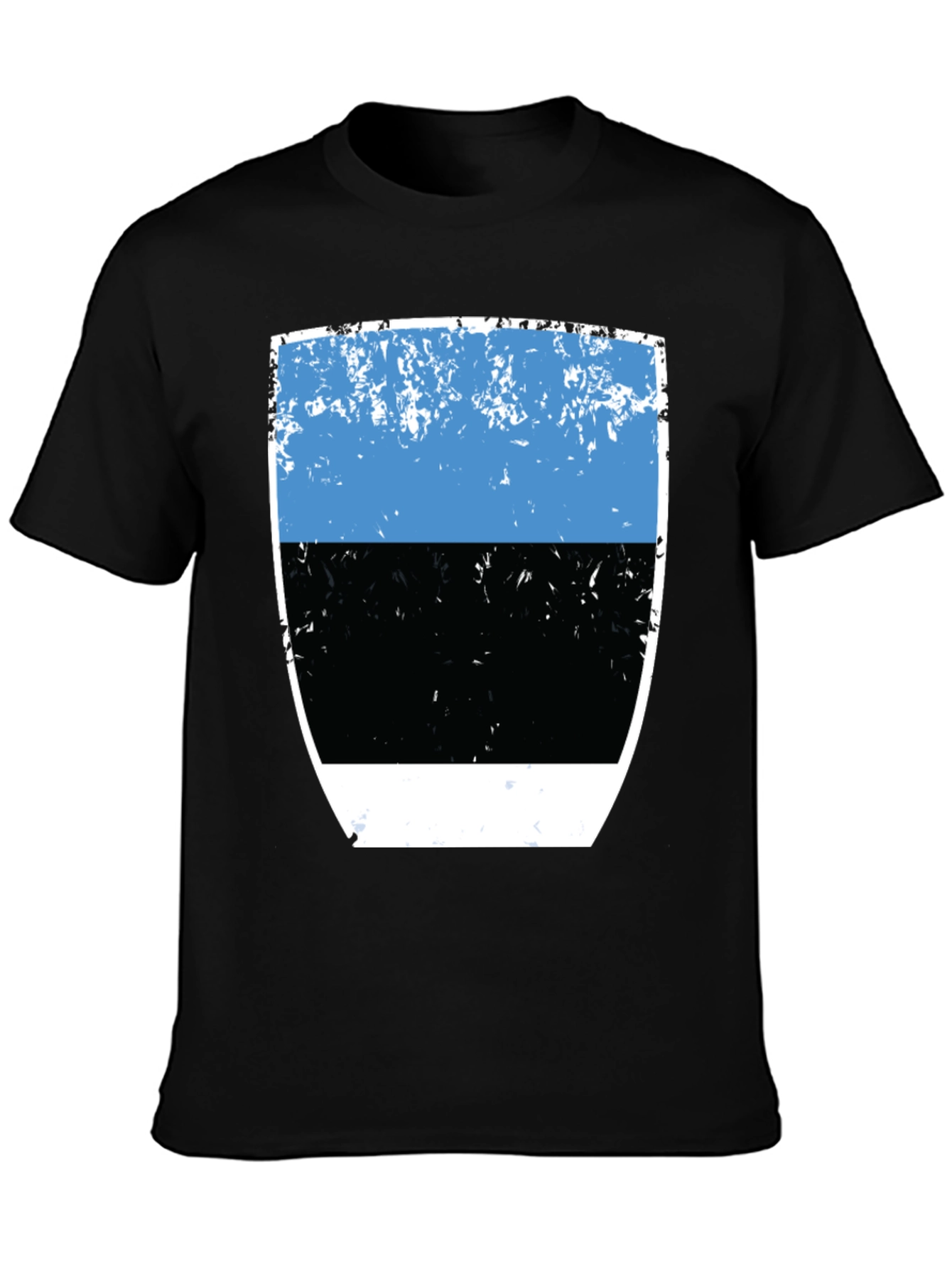 Estonia Flag Graphic Tee - Distressed Design