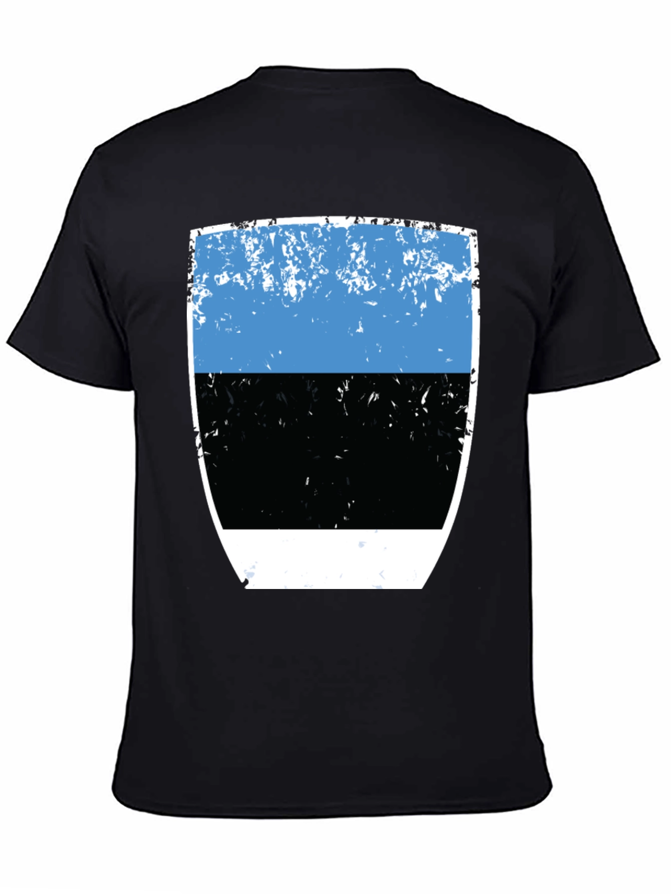 Estonia Flag Graphic Tee - Distressed Design
