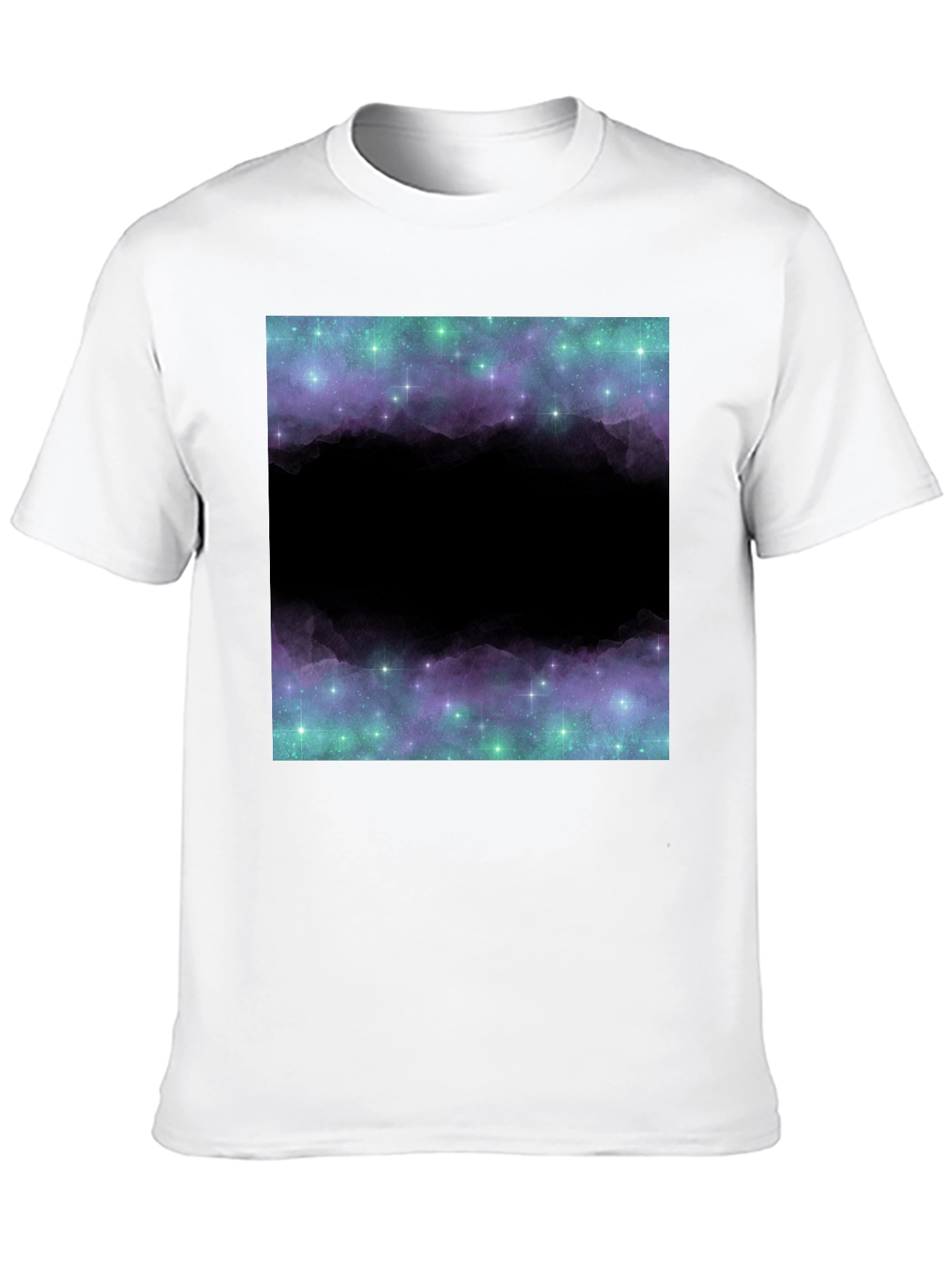 Galaxy Print T-Shirt - Mens Black Tee