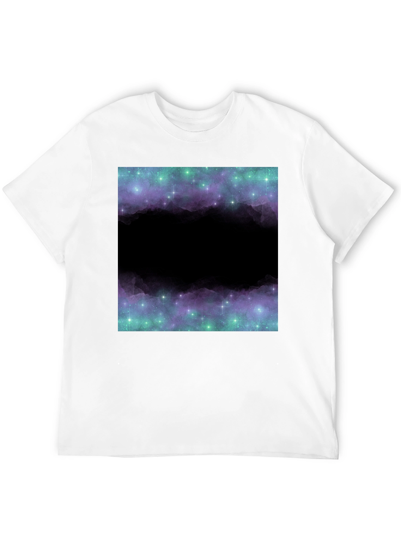 Galaxy Print T-Shirt - Mens Black Tee