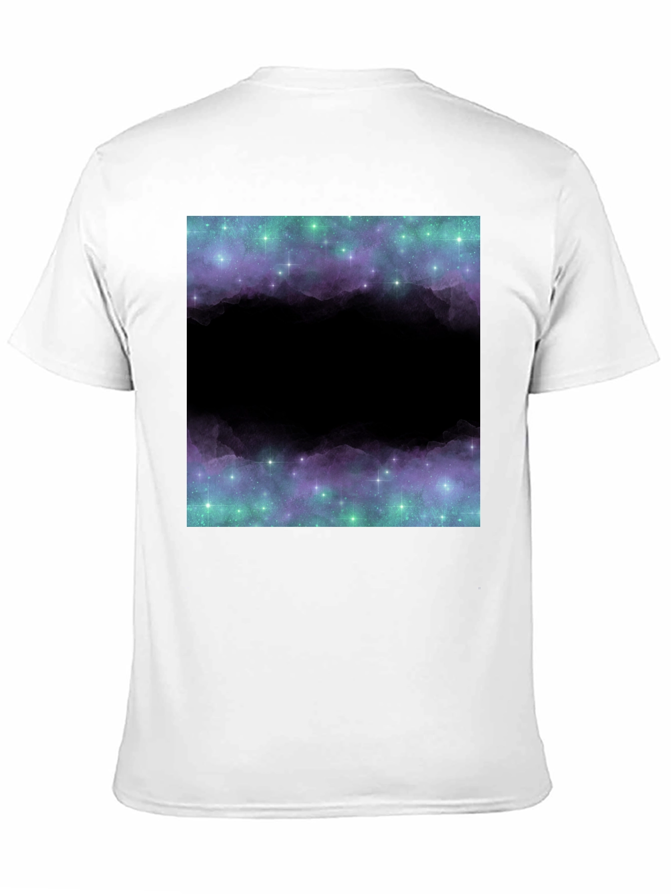 Galaxy Print T-Shirt - Mens Black Tee