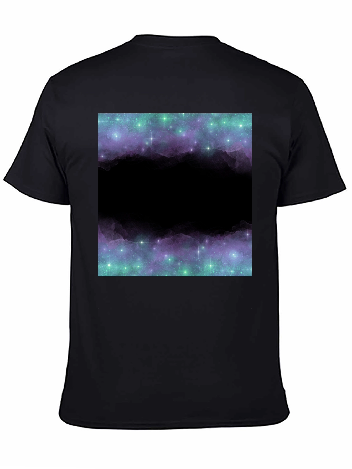 Galaxy Print T-Shirt - Mens Black Tee