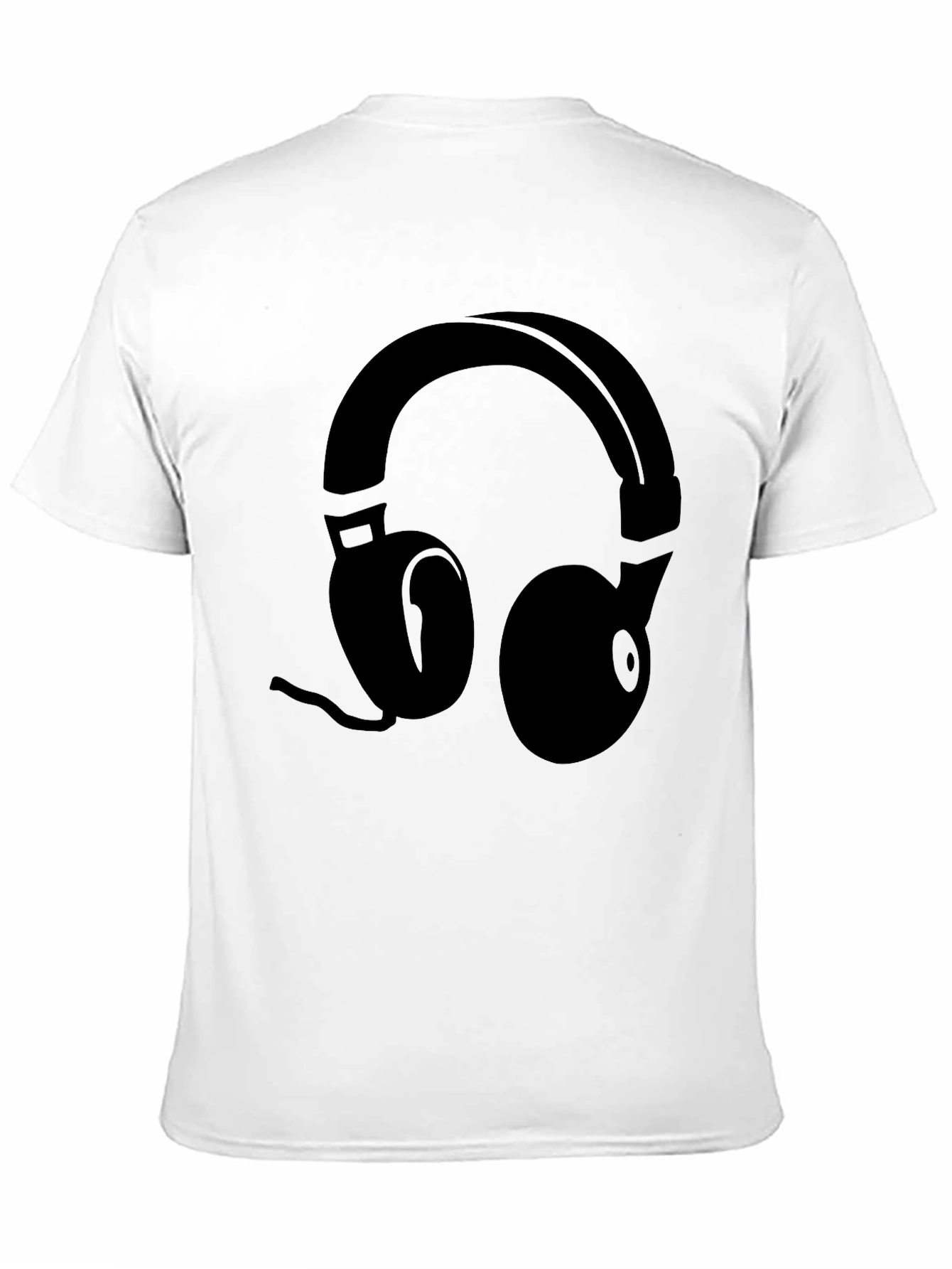 Black Headphone Graphic Tee - Modern Music Lover