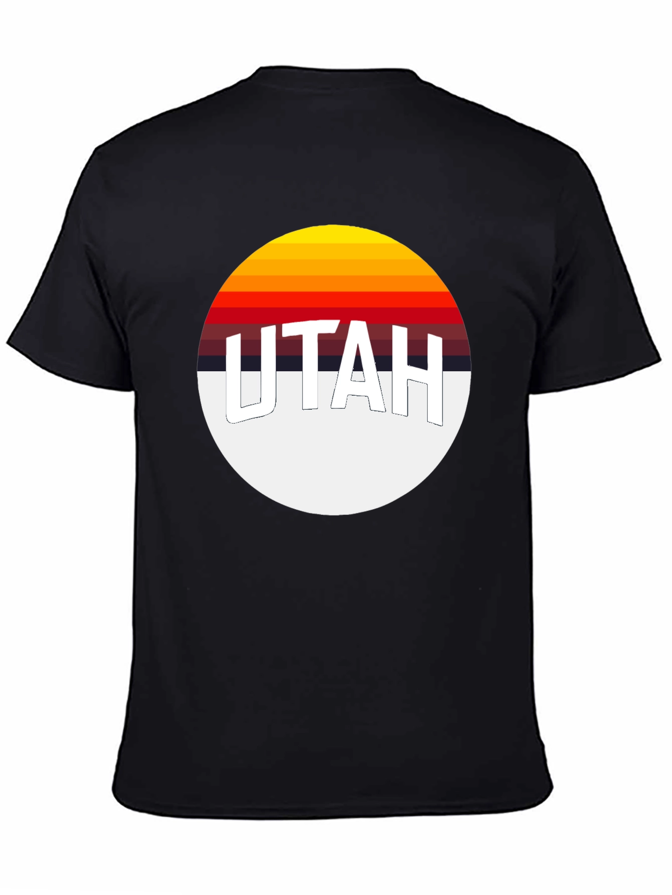 Utah Retro Sunset T-Shirt - Black Graphic Tee