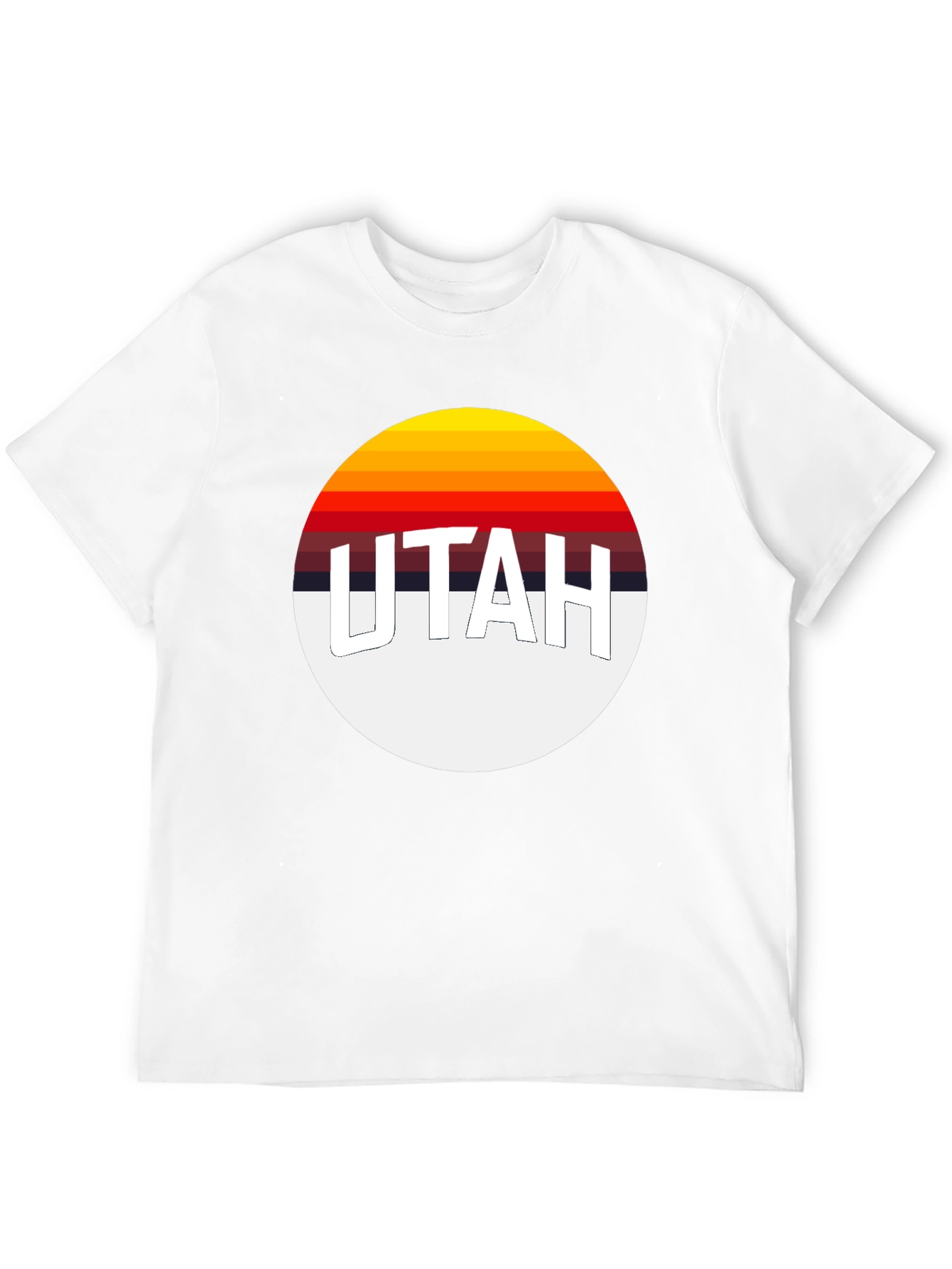 Utah Retro Sunset T-Shirt - Black Graphic Tee