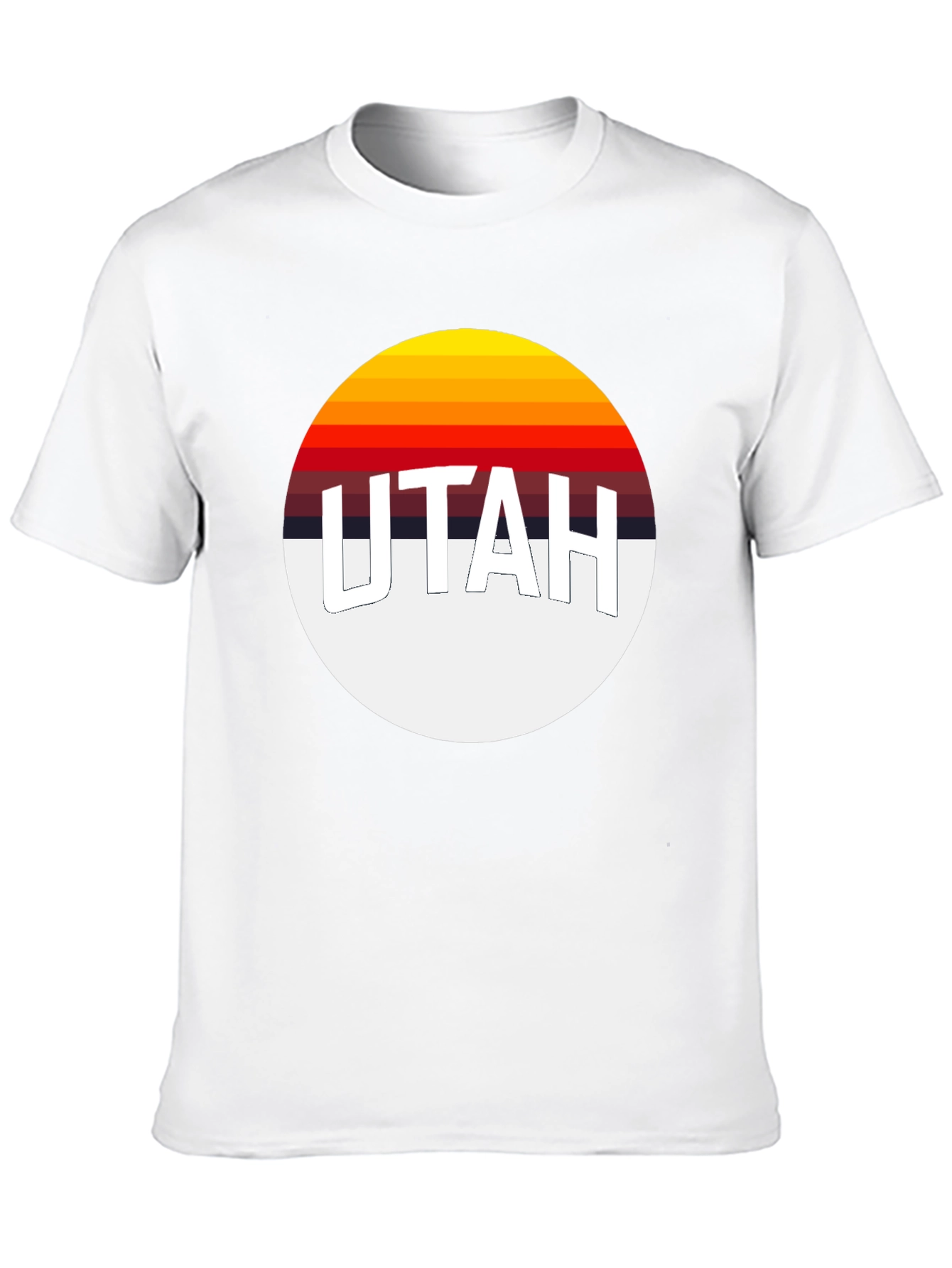 Utah Retro Sunset T-Shirt - Black Graphic Tee