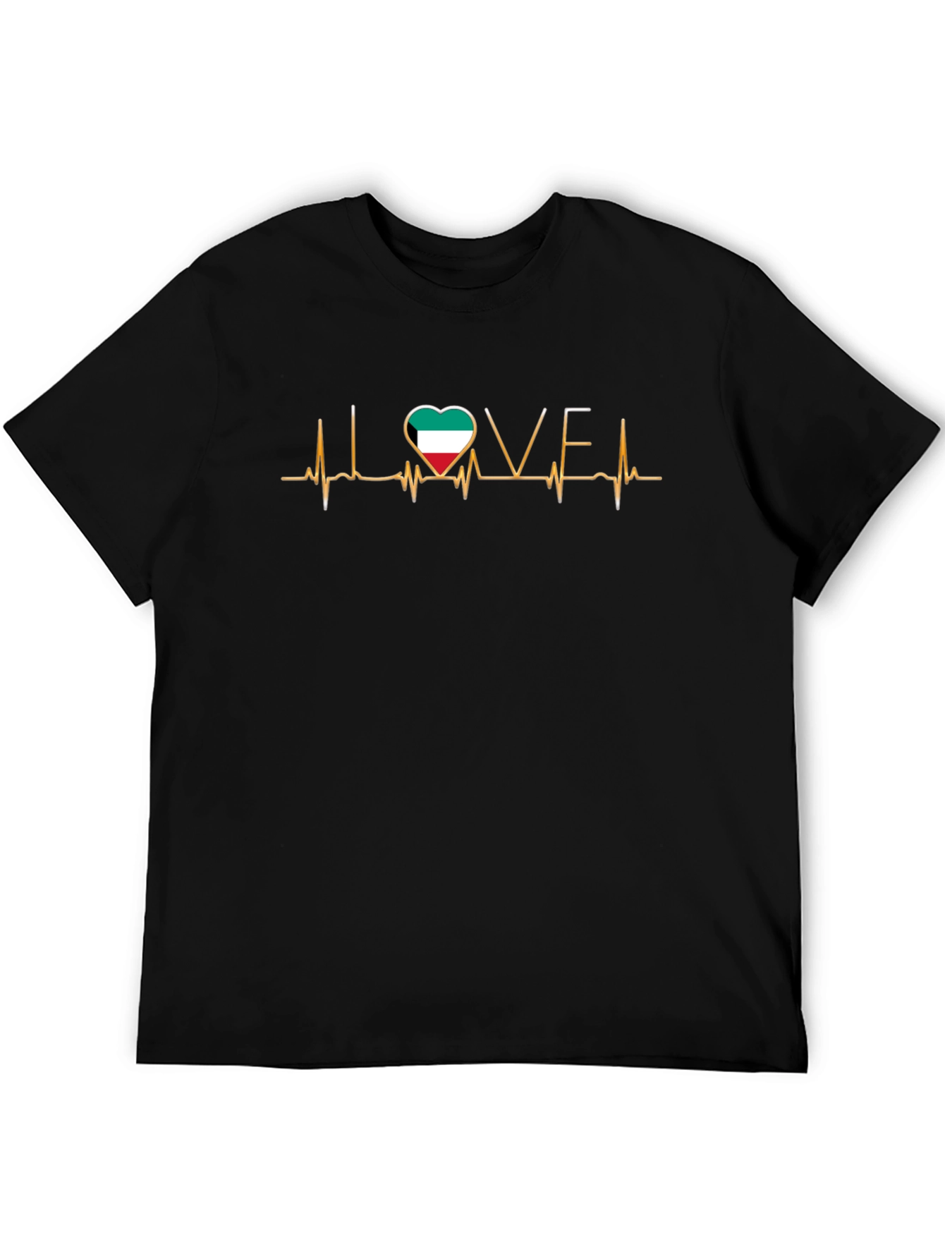 Kuwait Flag Heartbeat T-Shirt - I Love Kuwait Tee