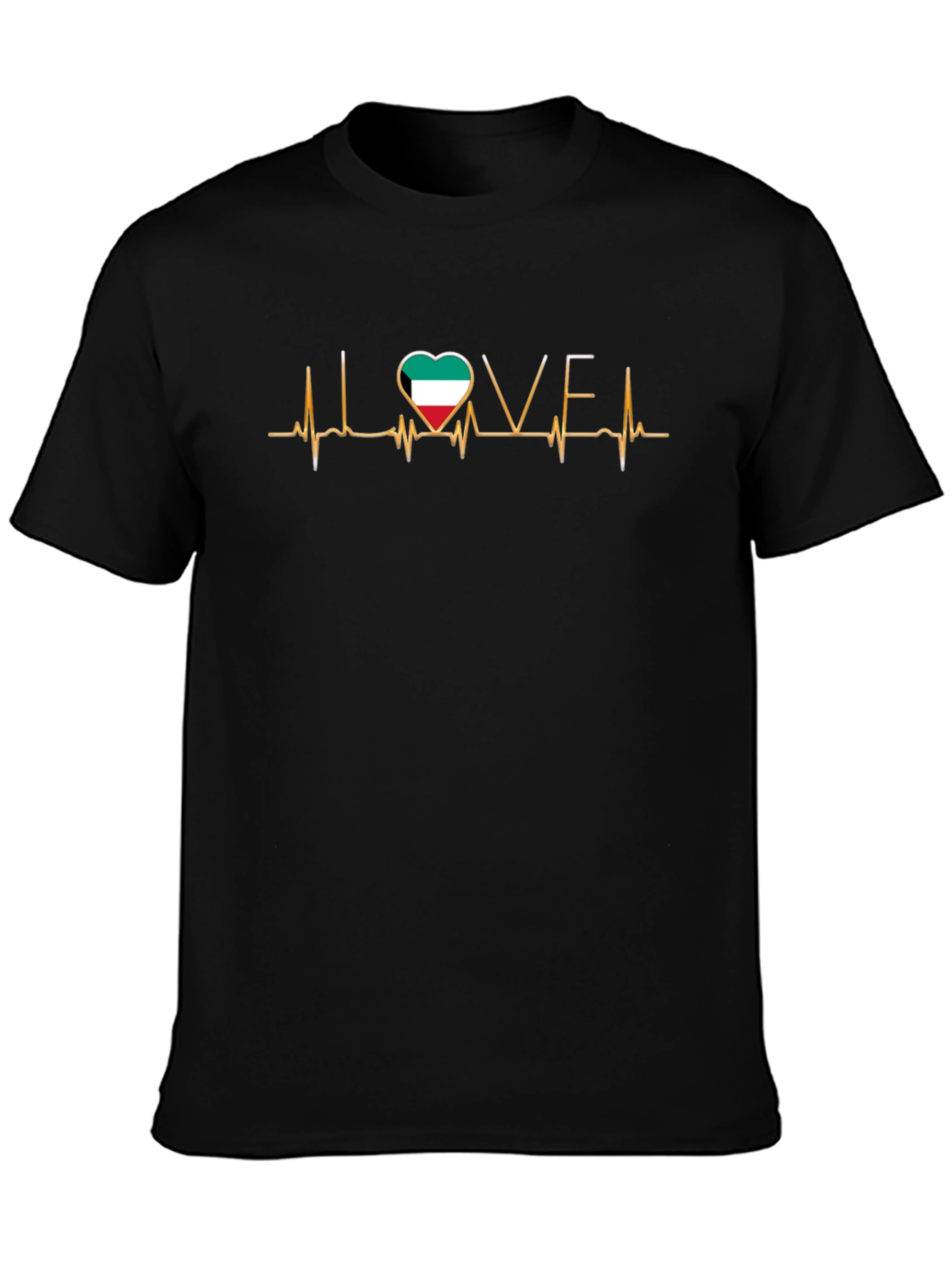 Kuwait Flag Heartbeat T-Shirt - I Love Kuwait Tee