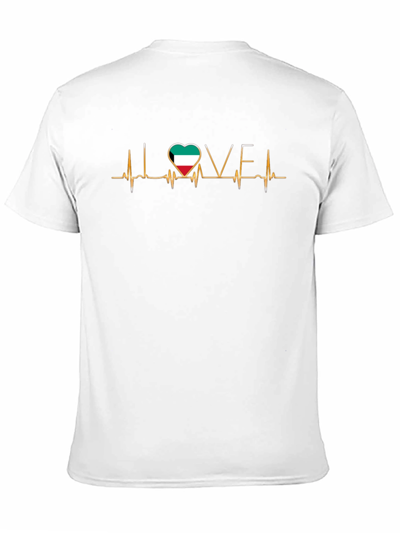 Kuwait Flag Heartbeat T-Shirt - I Love Kuwait Tee