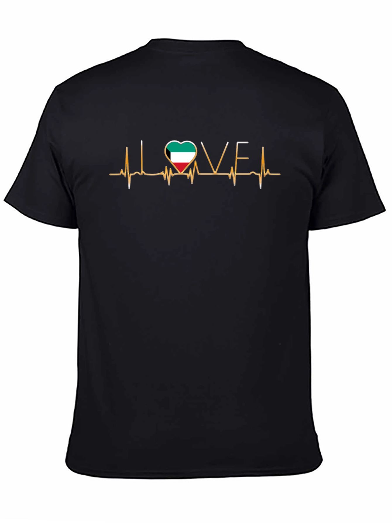 Kuwait Flag Heartbeat T-Shirt - I Love Kuwait Tee