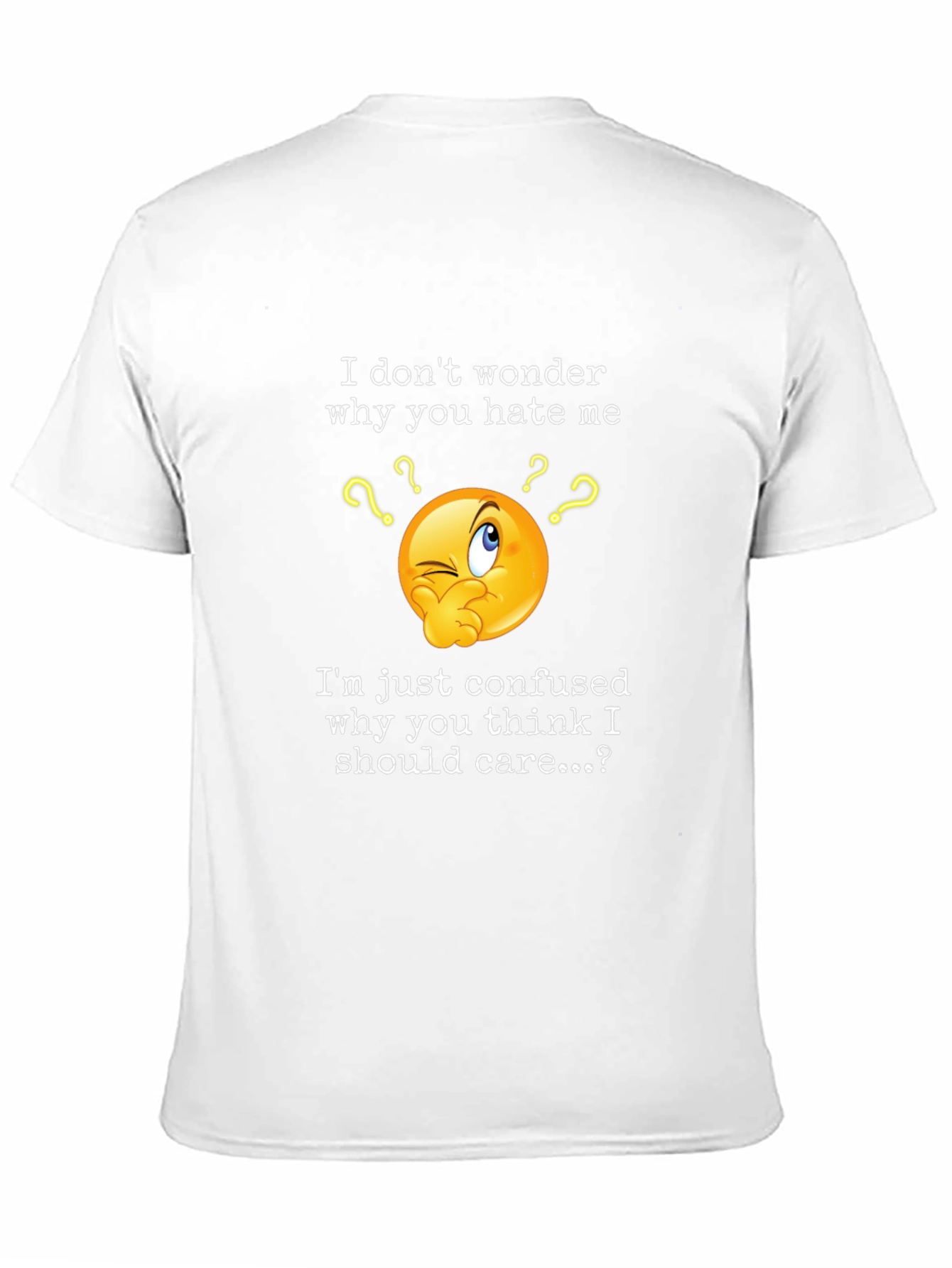 Confused Emoji Graphic Tee - Sarcastic Humor T-Shirt