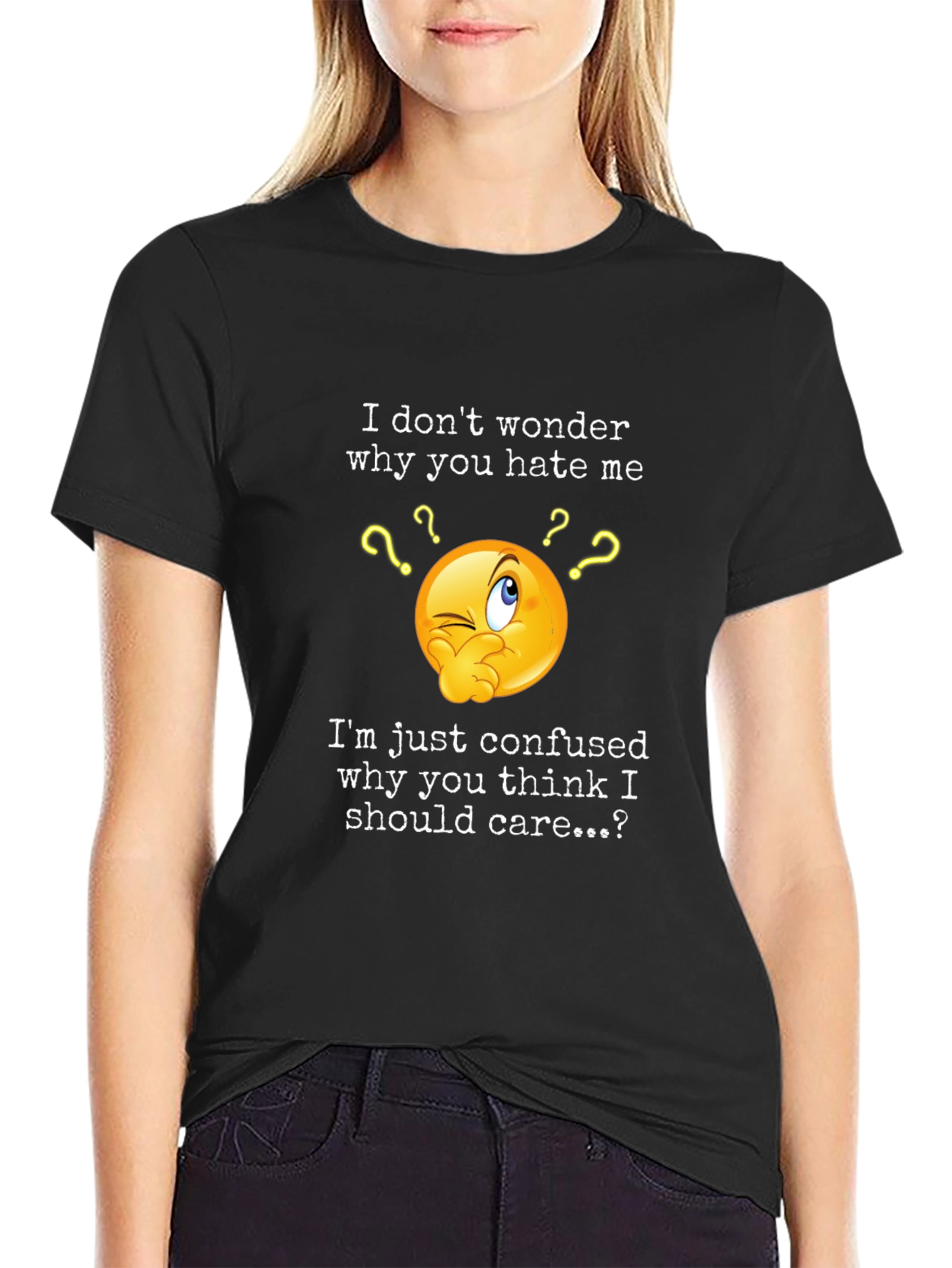 Confused Emoji Graphic Tee - Sarcastic Humor T-Shirt