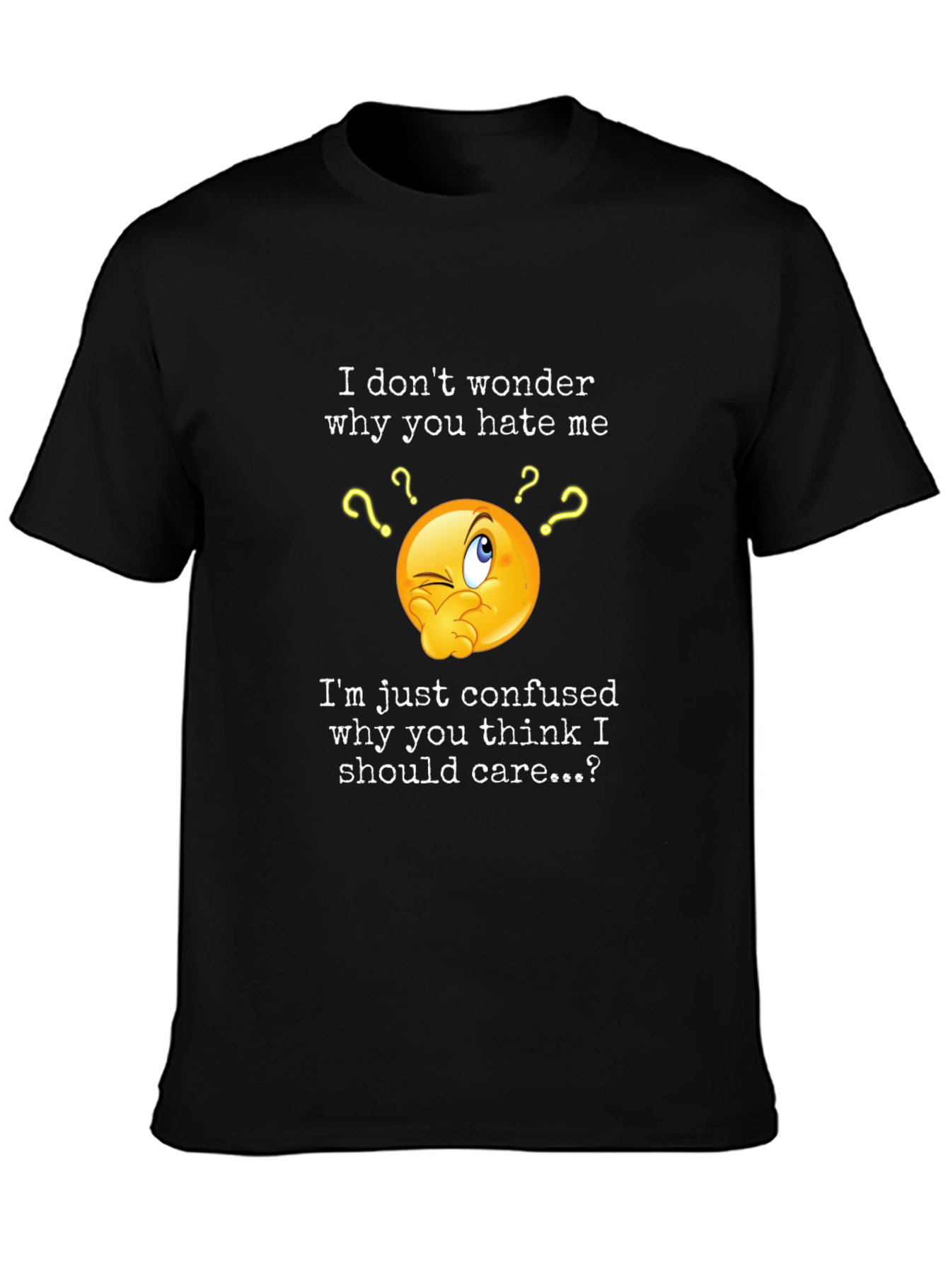 Confused Emoji Graphic Tee - Sarcastic Humor T-Shirt