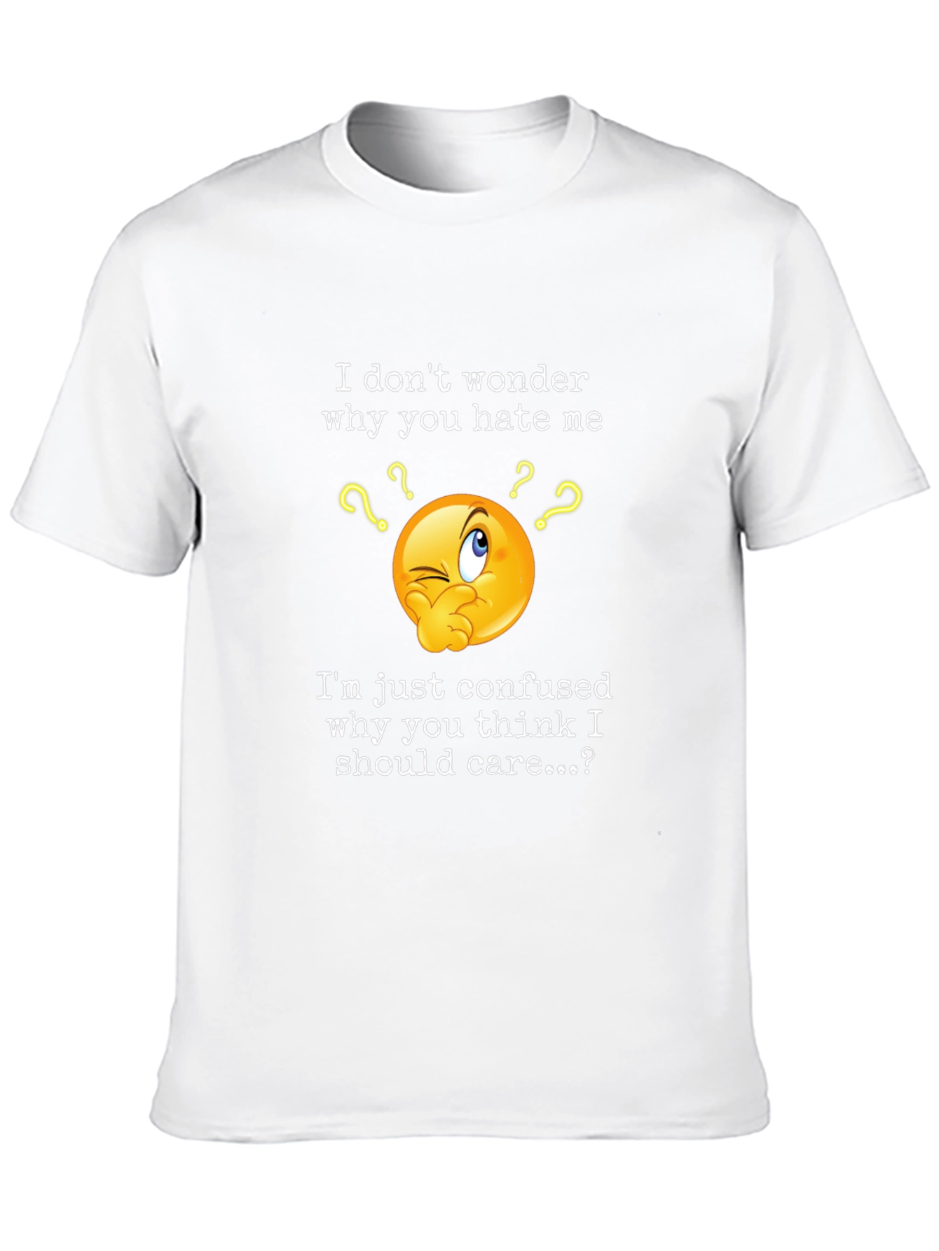 Confused Emoji Graphic Tee - Sarcastic Humor T-Shirt