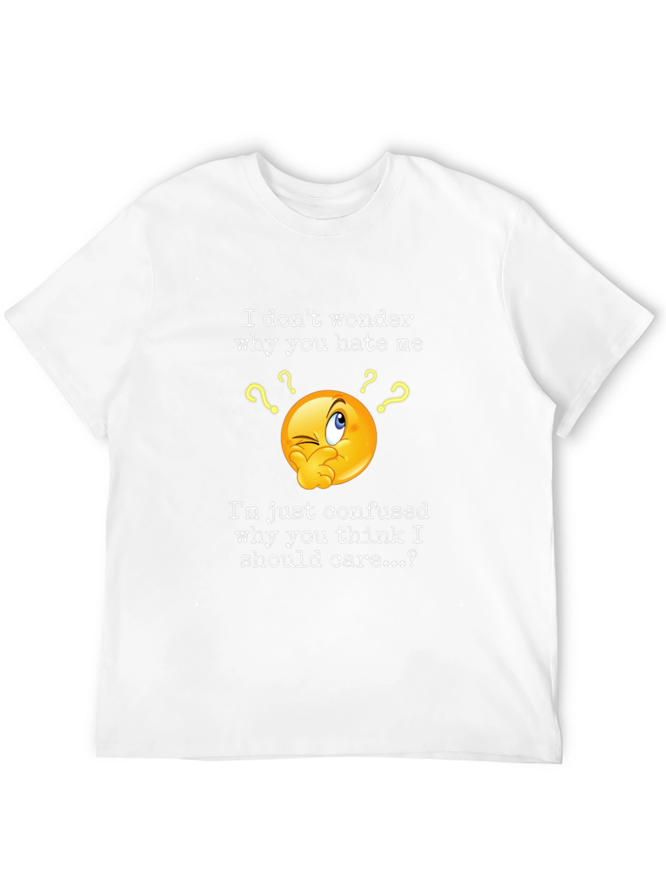 Confused Emoji Graphic Tee - Sarcastic Humor T-Shirt