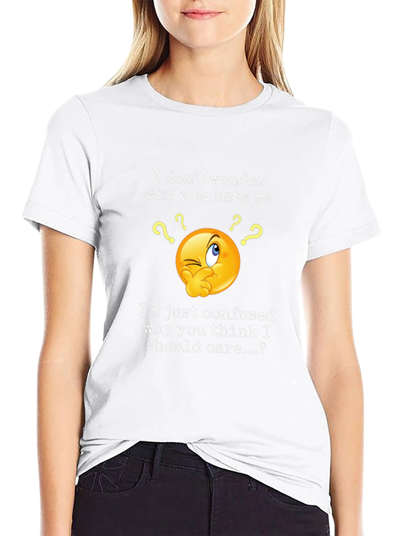 Confused Emoji Graphic Tee - Sarcastic Humor T-Shirt