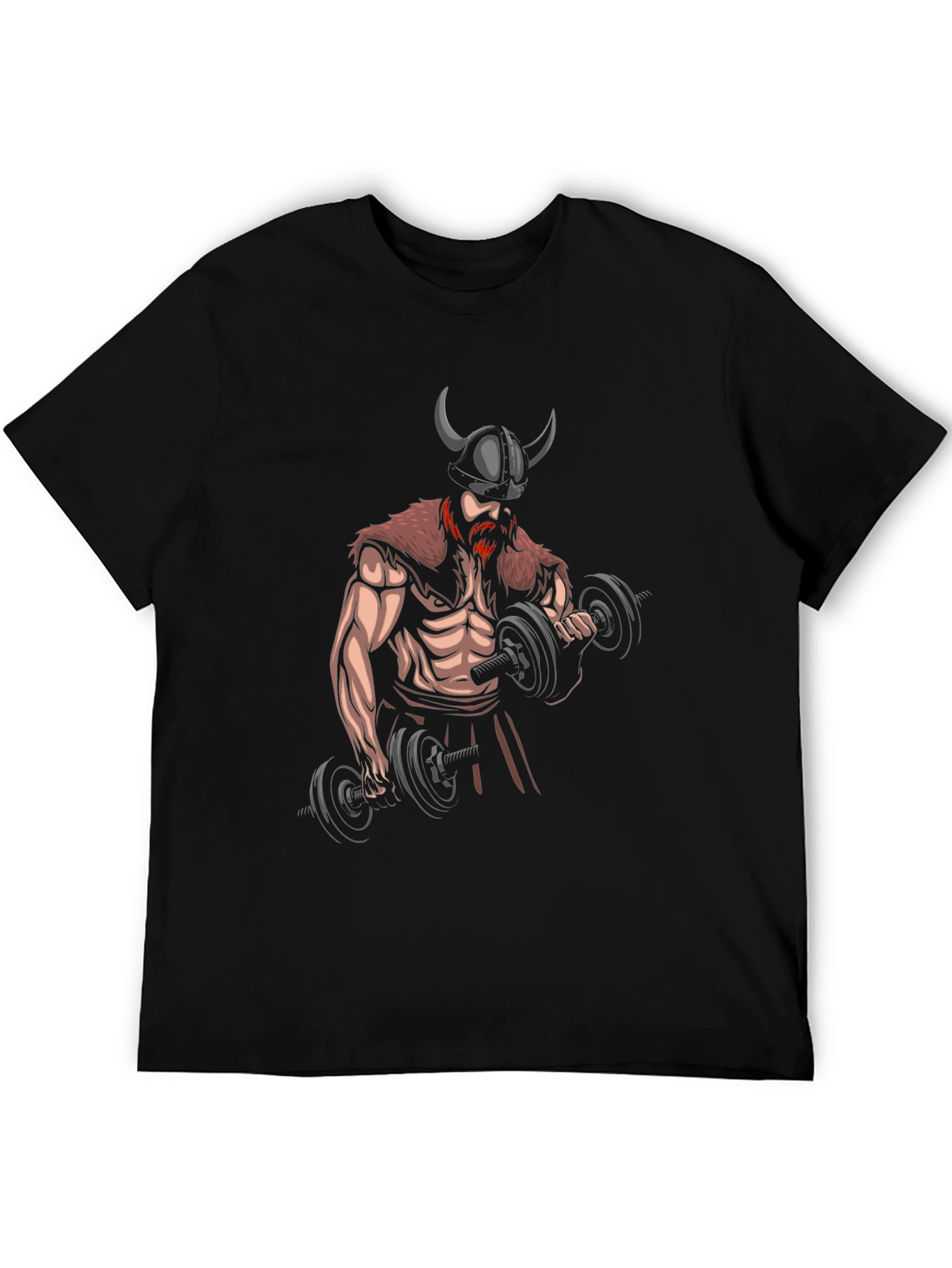 Viking Gym Bro Black Graphic Tee
