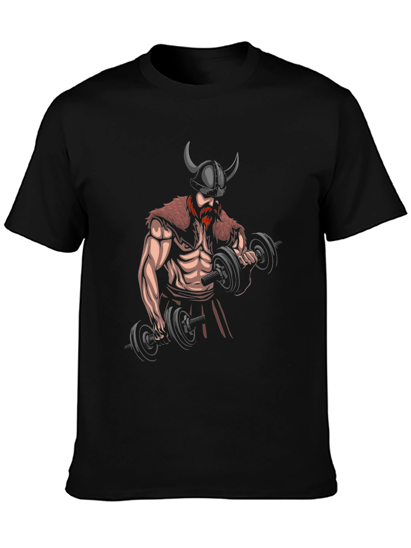 Viking Gym Bro Black Graphic Tee