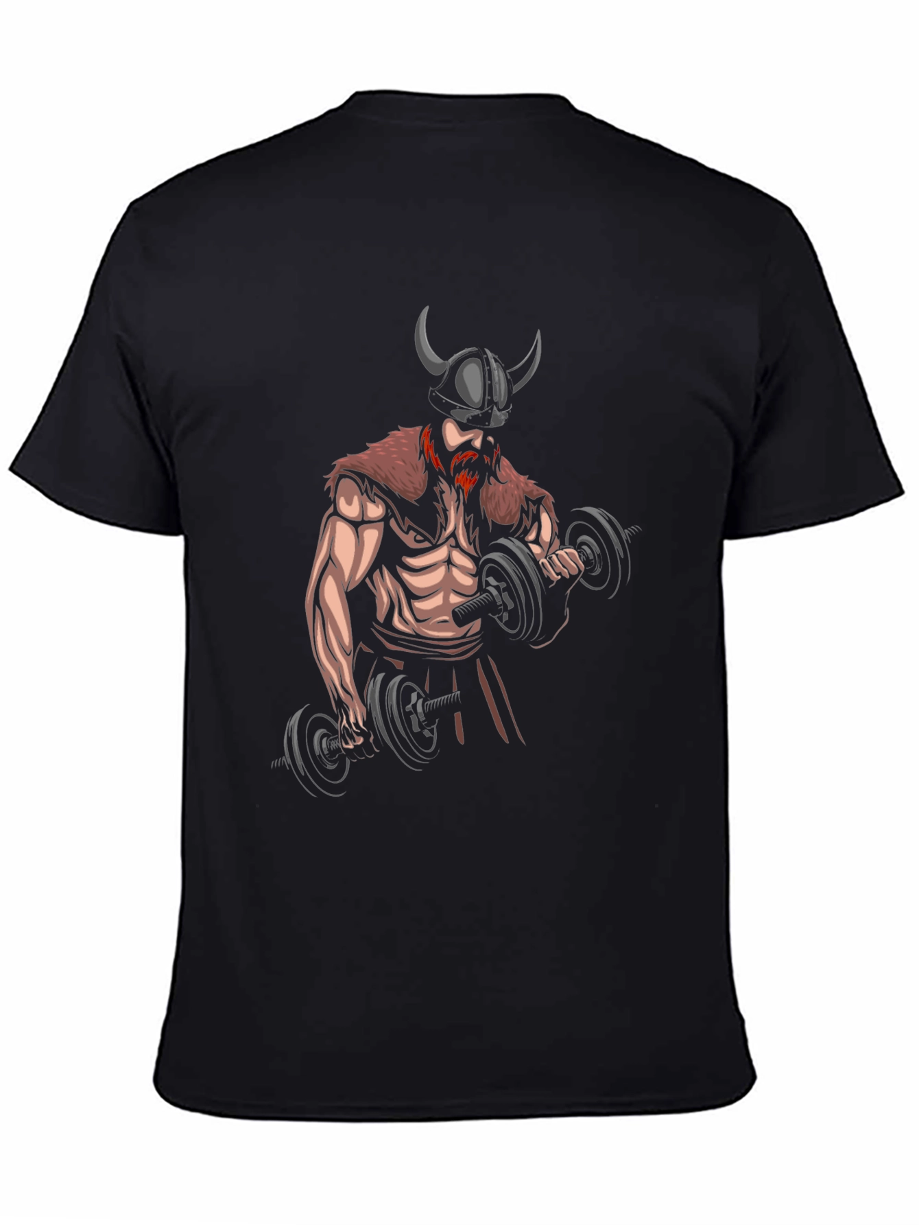 Viking Gym Bro Black Graphic Tee