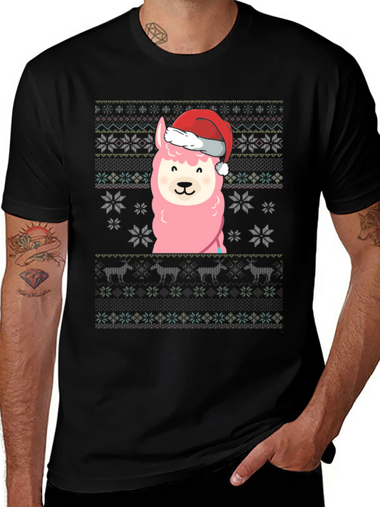 Festive Llama Christmas T-Shirt
