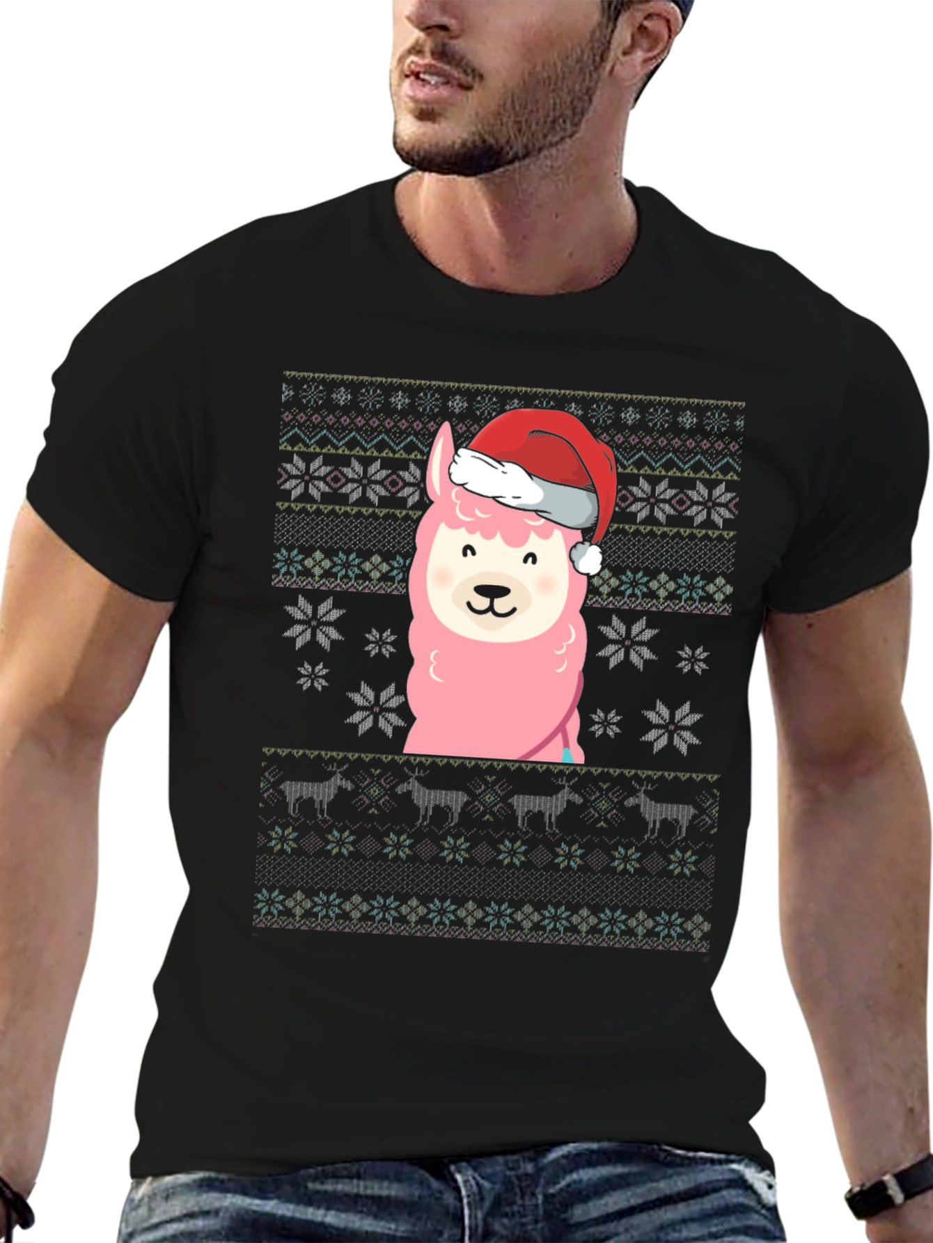 Festive Llama Christmas T-Shirt