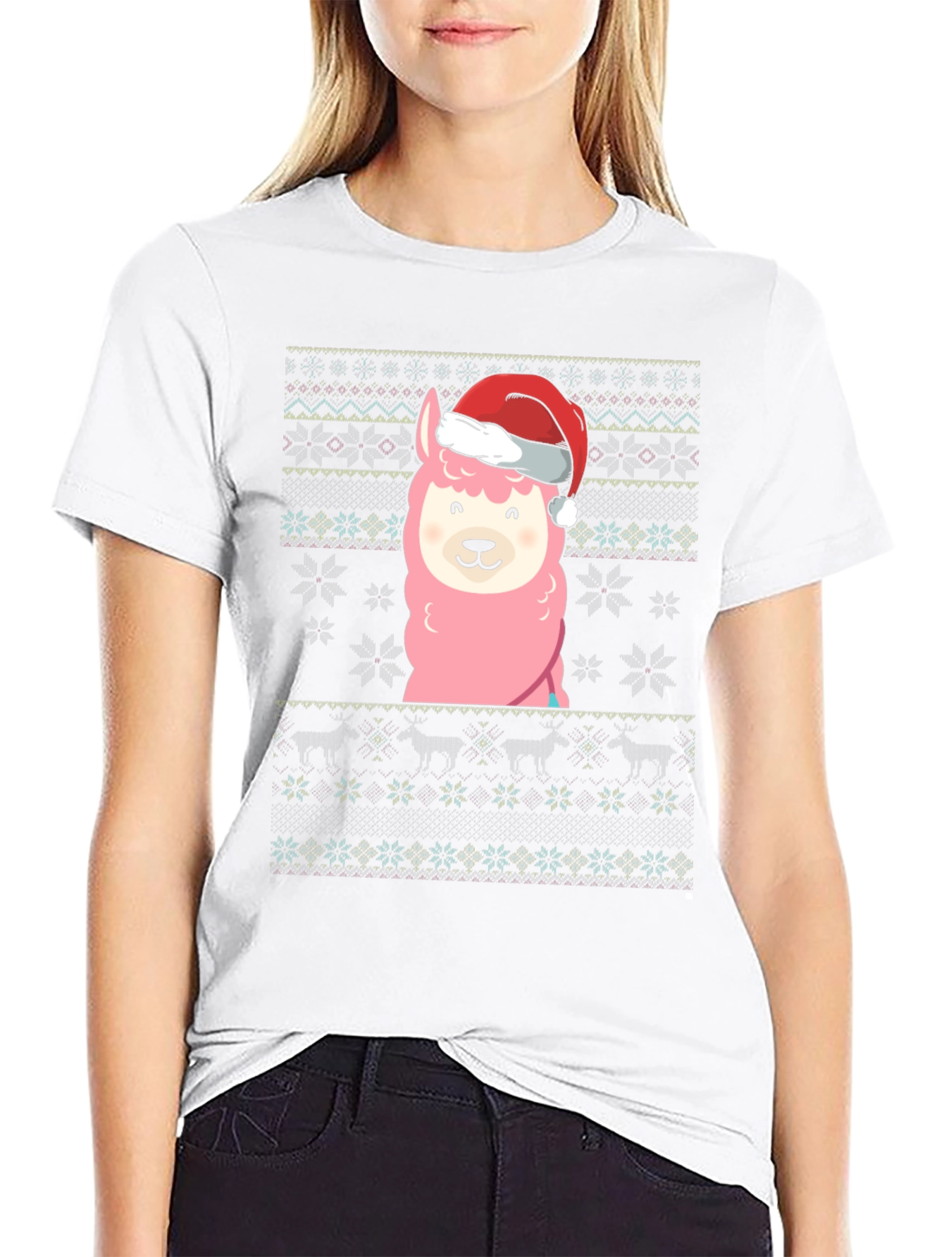 Festive Llama Christmas T-Shirt