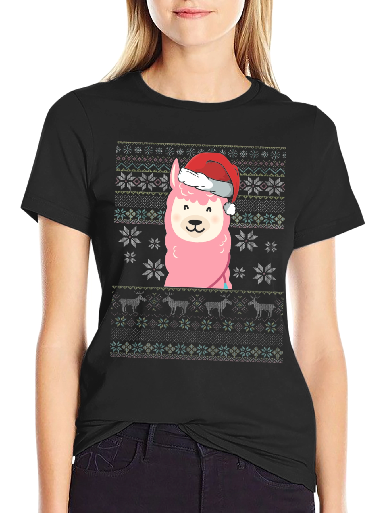 Festive Llama Christmas T-Shirt