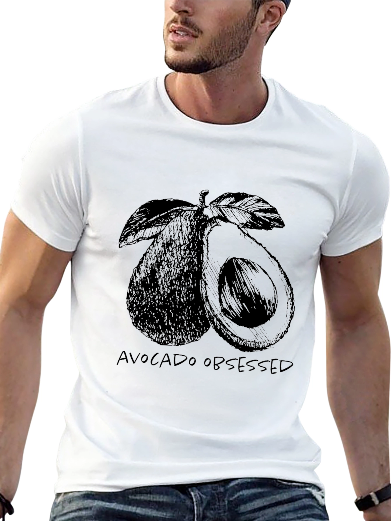 Avocado Obsessed Graphic Tee - Unisex Black T-Shirt