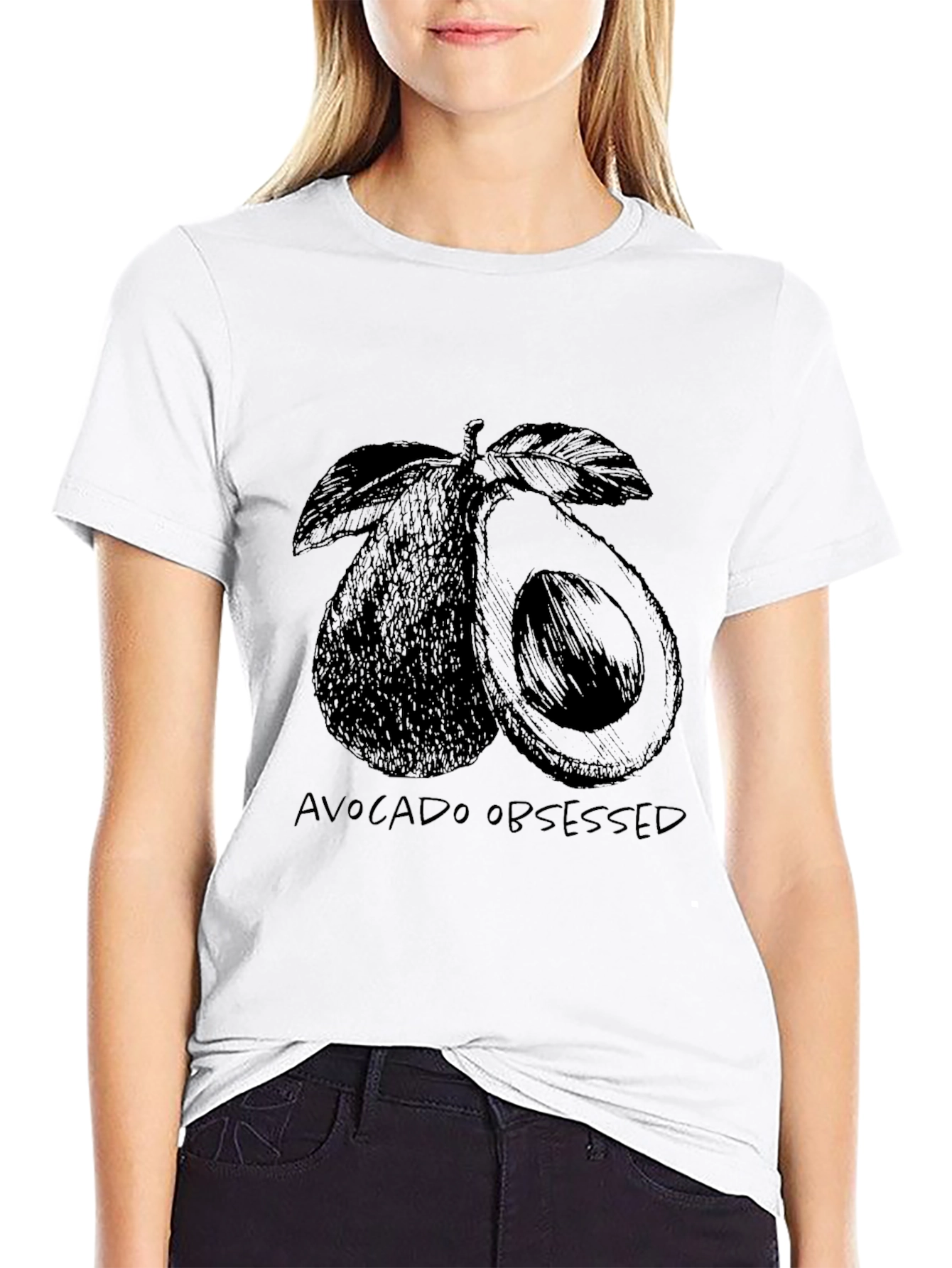 Avocado Obsessed Graphic Tee - Unisex Black T-Shirt