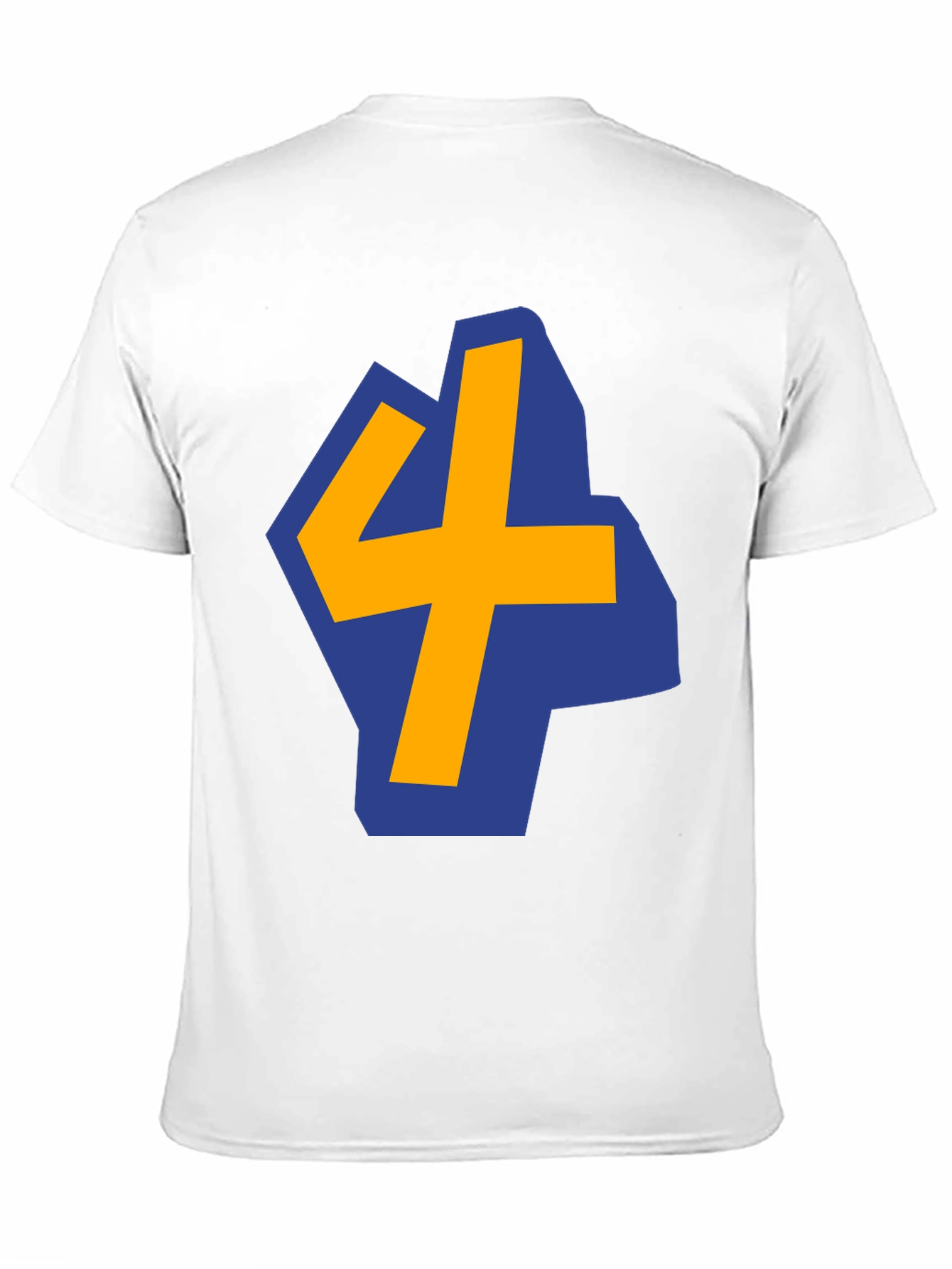 Bold Graphic Tee - Blue & Yellow Number 4