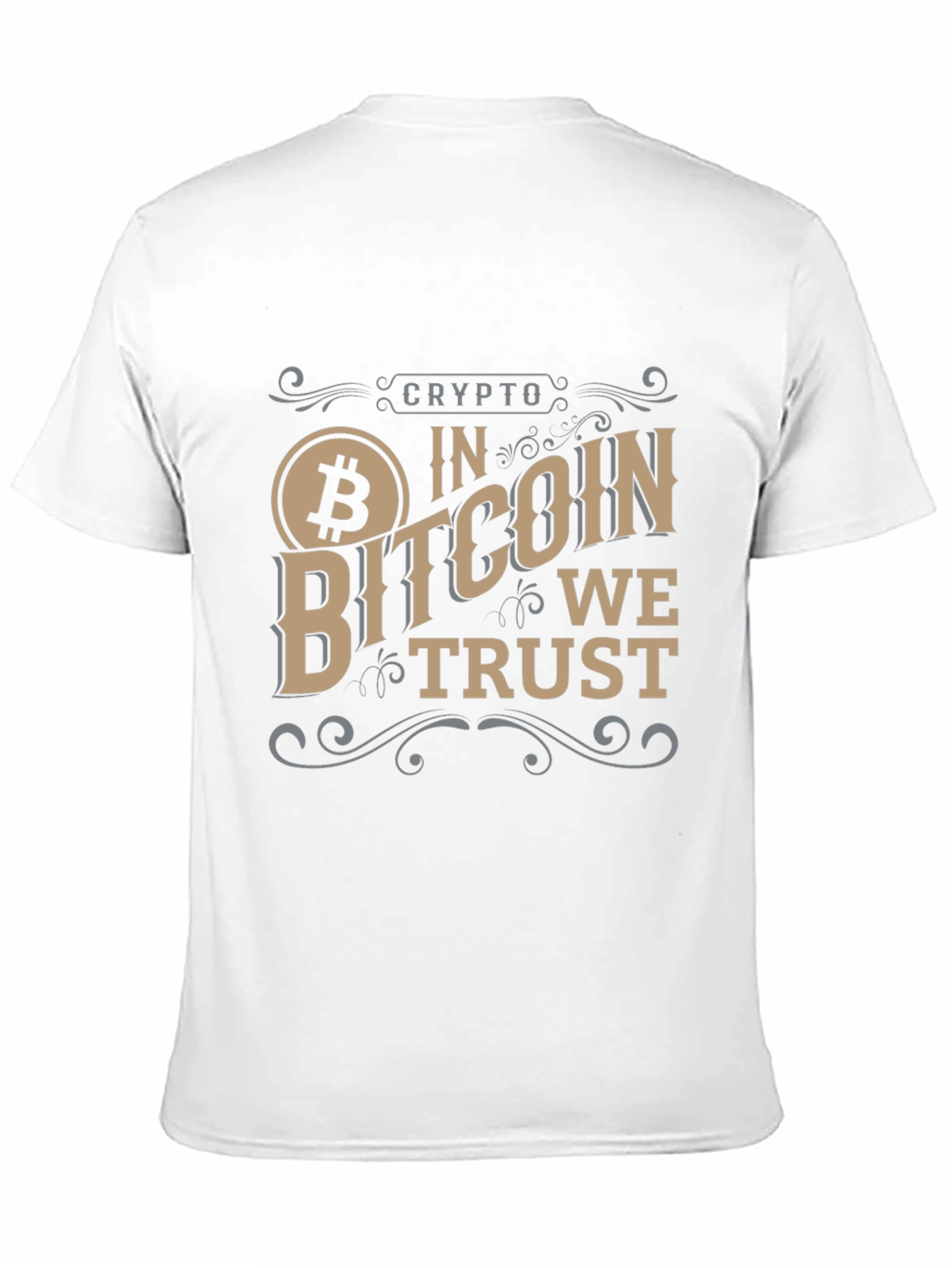 Crypto Bitcoin We Trust Black Graphic Tee